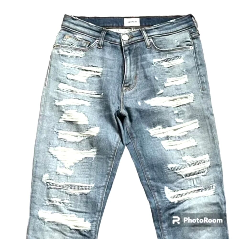Hudson Nico Mid-Rise Southpaw Distressed Jeans - Picture 11 of 12
